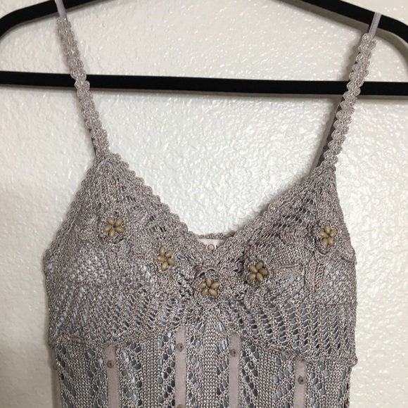 Sue Wong Y2K Beaded Silver Crocket Embellished  Ruffle Dress M - Picture 4 of 12